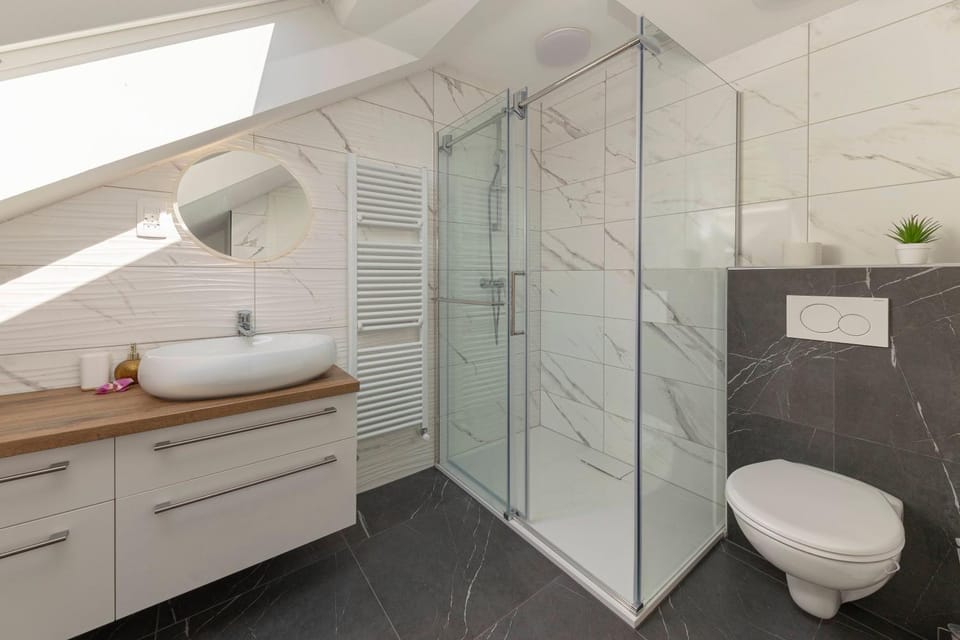 Shower, Toilet, Bathroom, towels