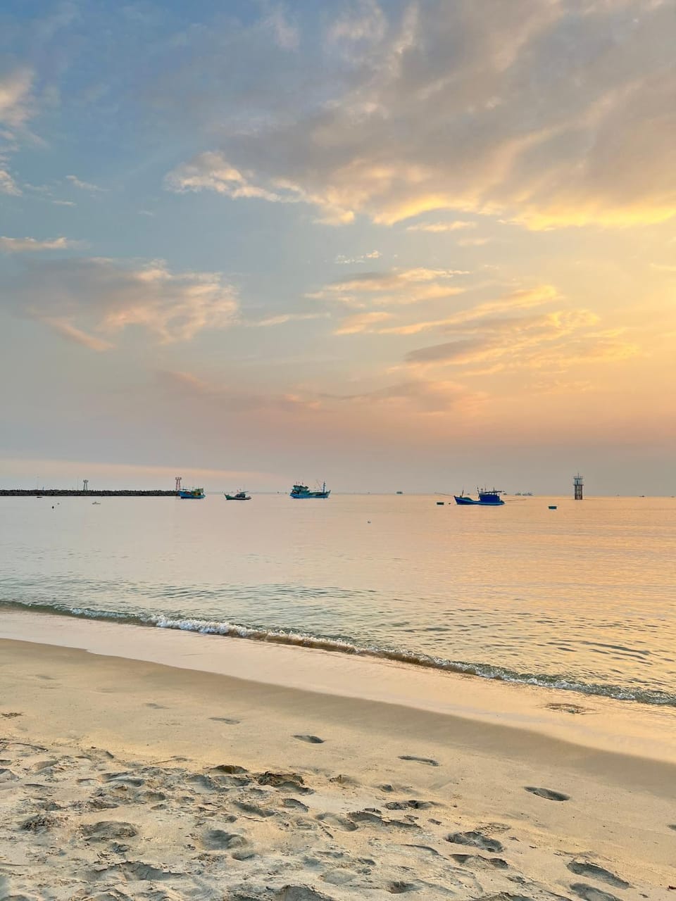 Natural landscape, Beach, Sea view, Sunset