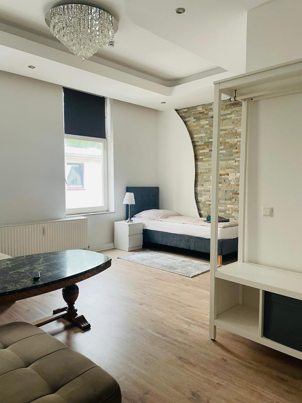 Bed, Living room, Bedroom