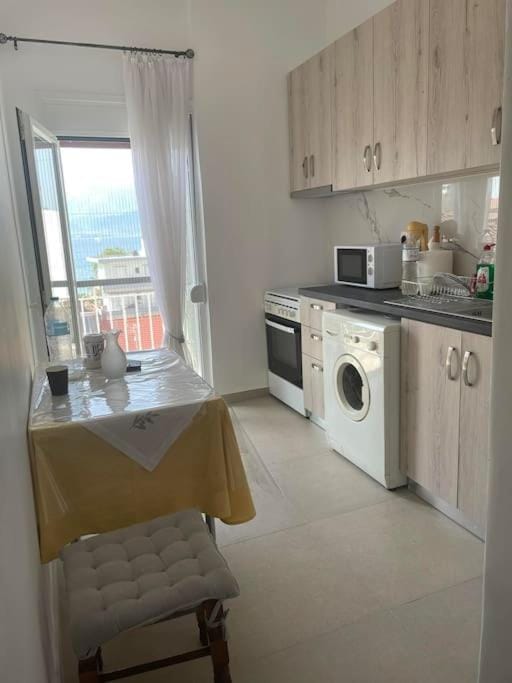 Kitchen or kitchenette, minibar, washing machine