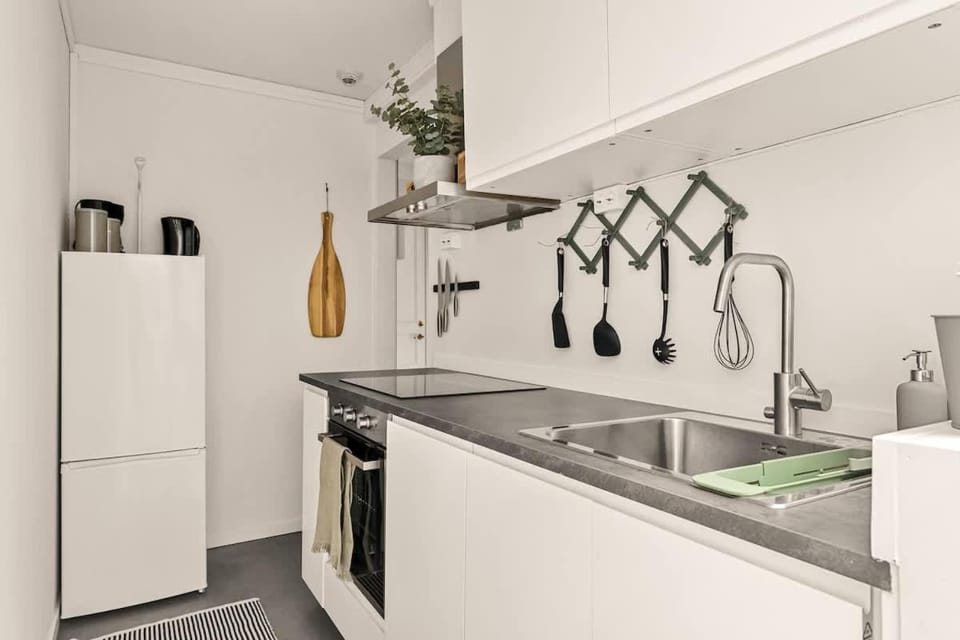 Kitchen or kitchenette, oven, stove
