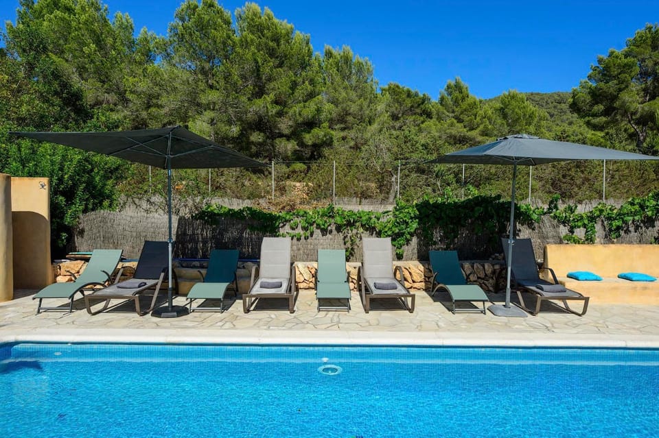 Patio, Day, Natural landscape, Garden, Garden view, Pool view, Swimming pool, sunbed