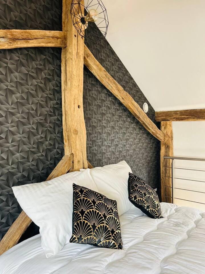 Loft noir (baignoire balnéo et sauna) Apartment in Trois-Ponts