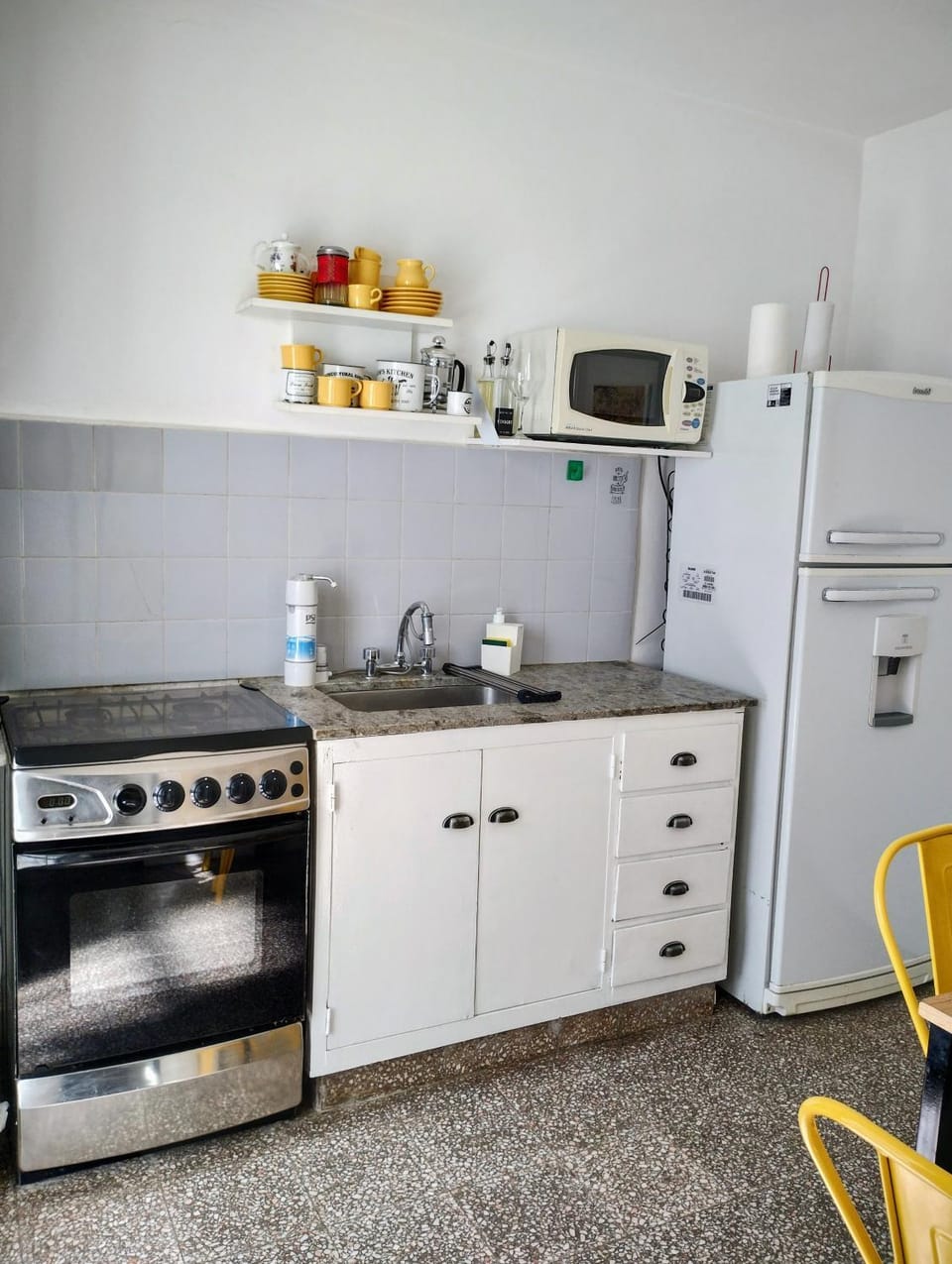 Kitchen or kitchenette, oven, stove