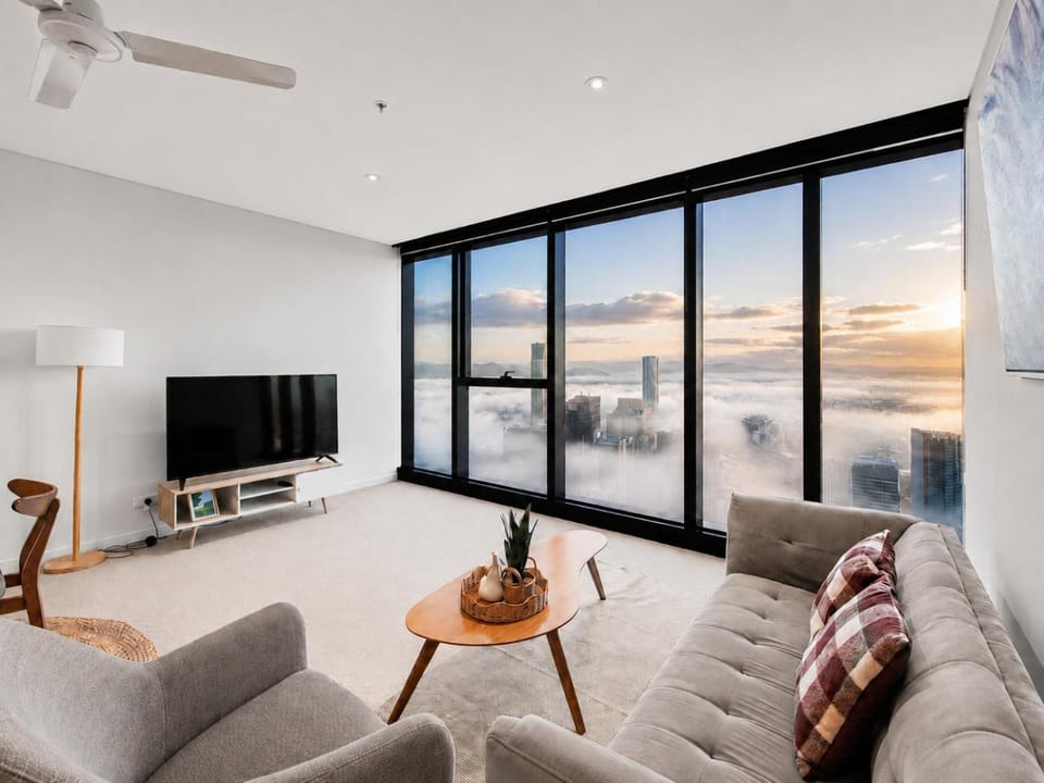 Skyline Heights 3Beds Panoramic view FreeParking Apartment in Kangaroo Point