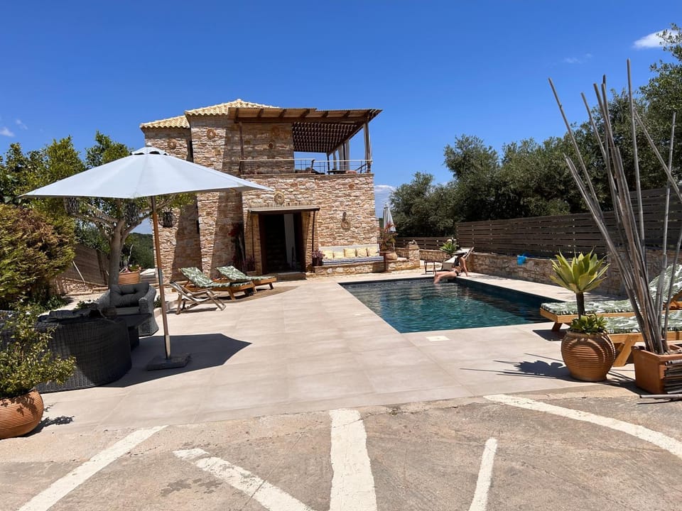 Patio, Pool view