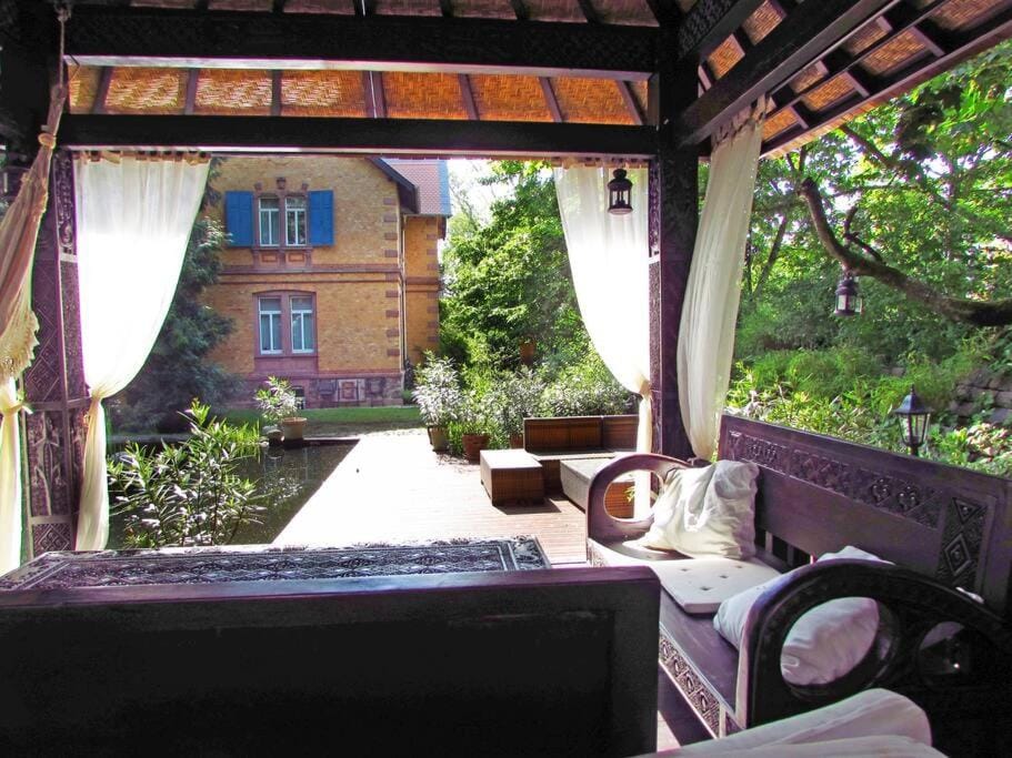 Property building, Garden, Garden view