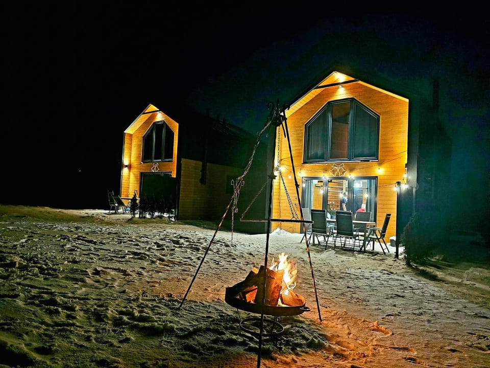 Property building, Night, Winter, BBQ facilities, Balcony/Terrace