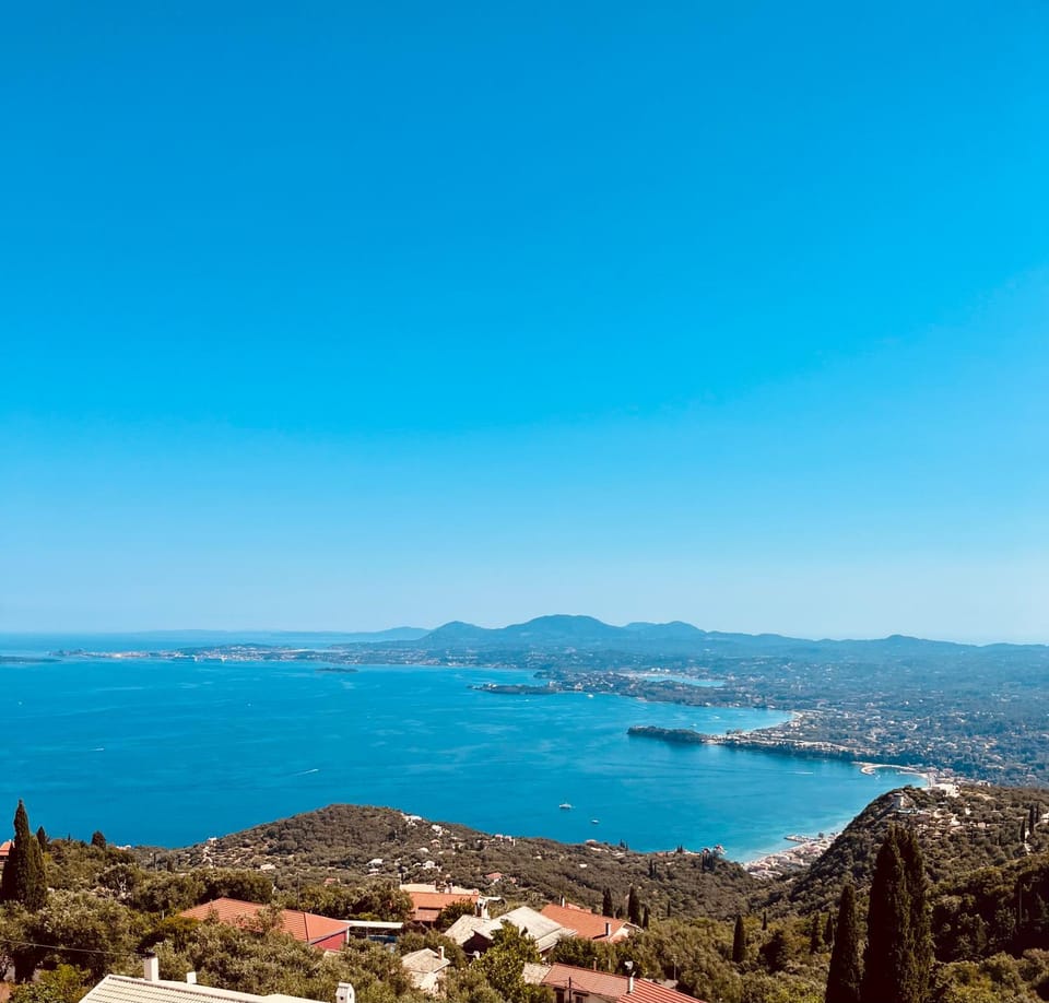 Corfu sight Blue House in Corfu, Greece