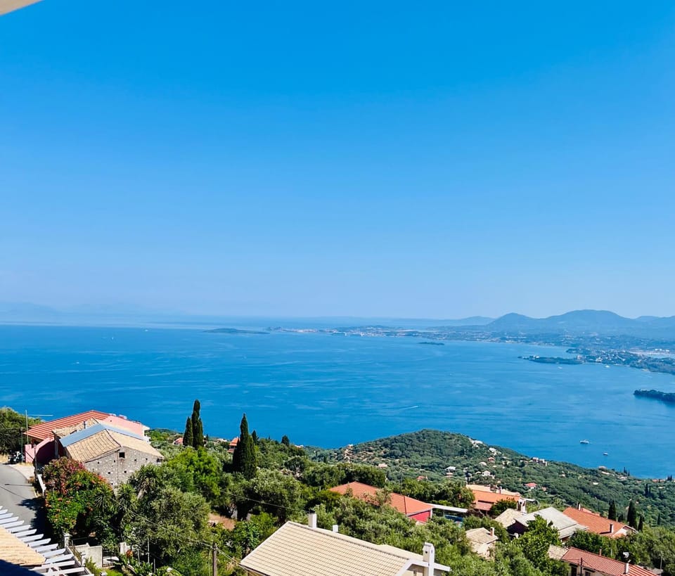 Corfu sight Blue House in Corfu, Greece