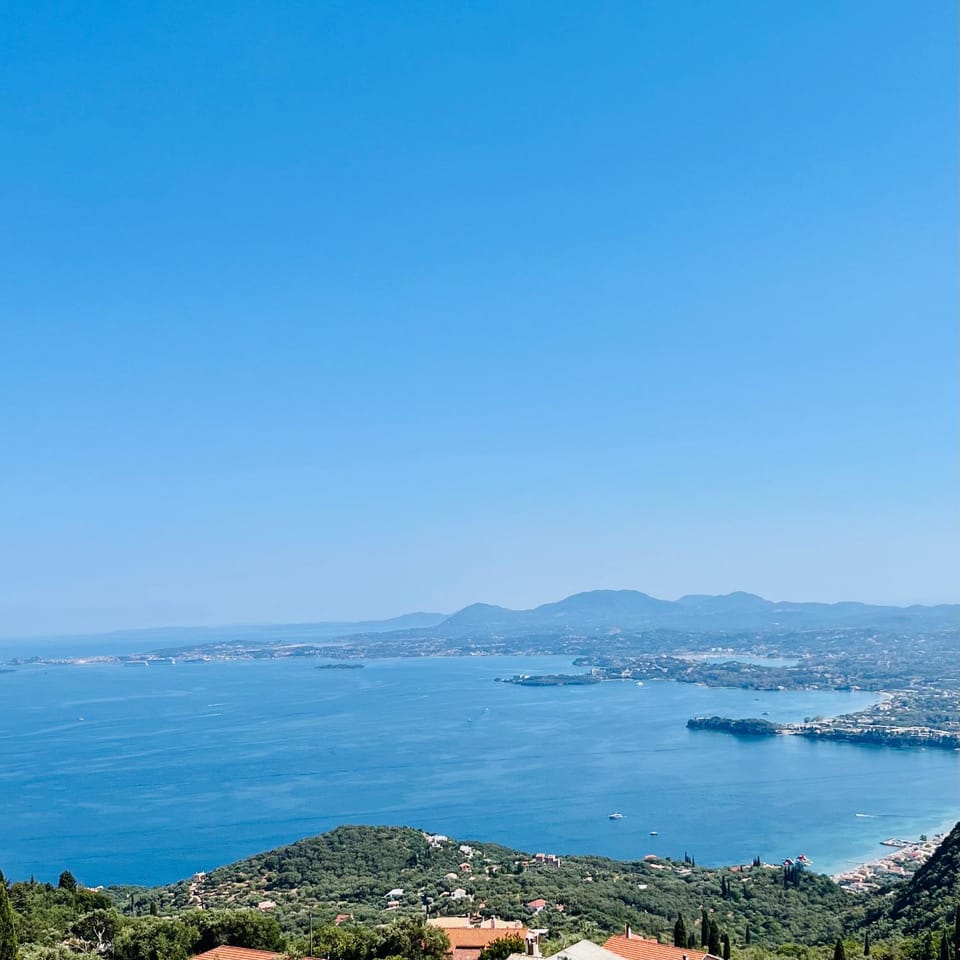 Corfu sight Blue House in Corfu, Greece