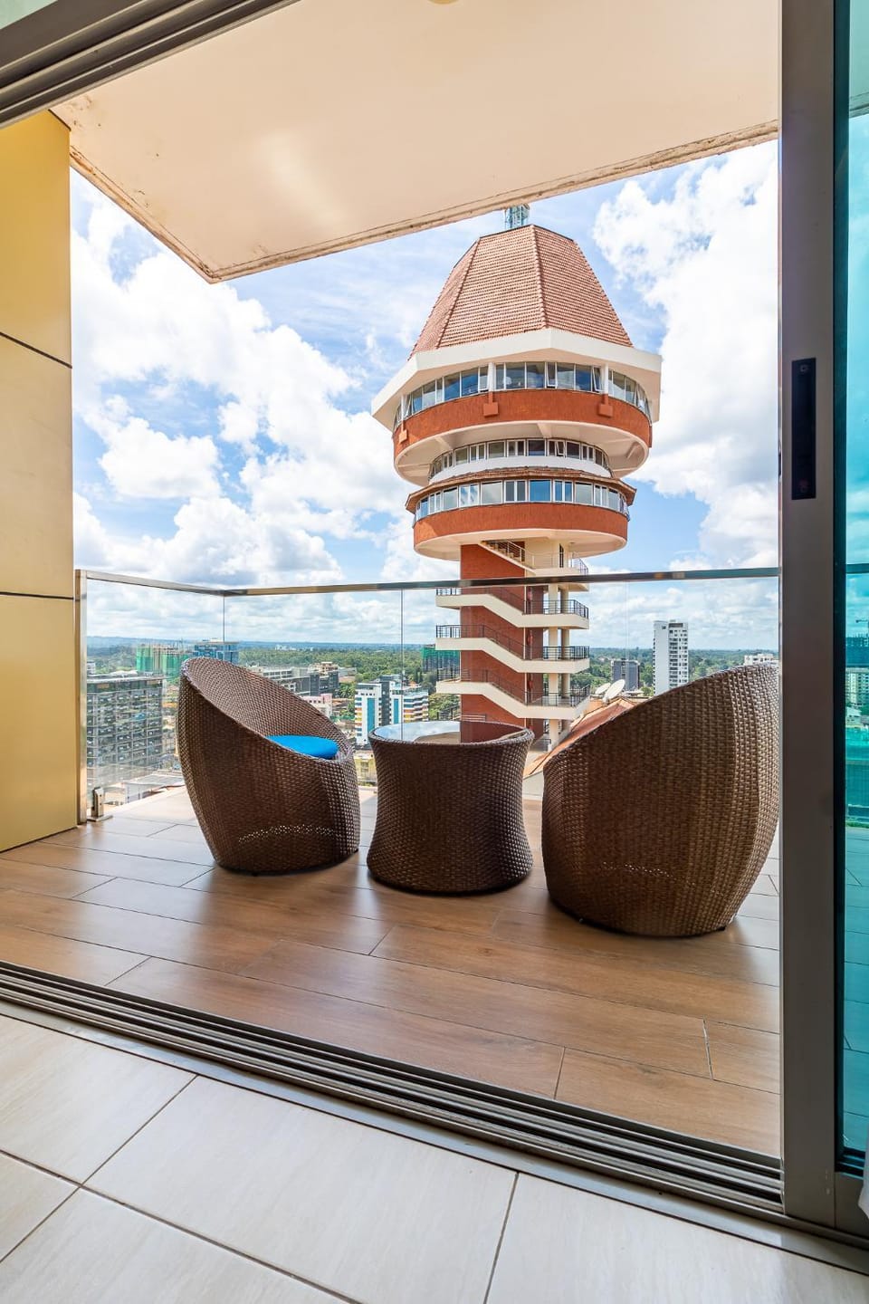 View (from property/room), Balcony/Terrace, furniture