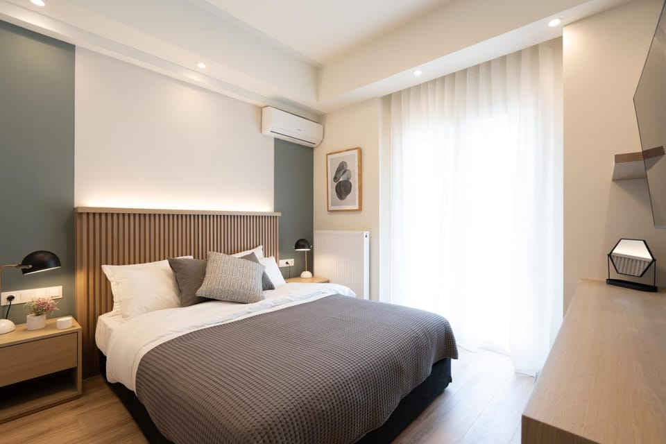 Bed, Bedroom, air conditioner