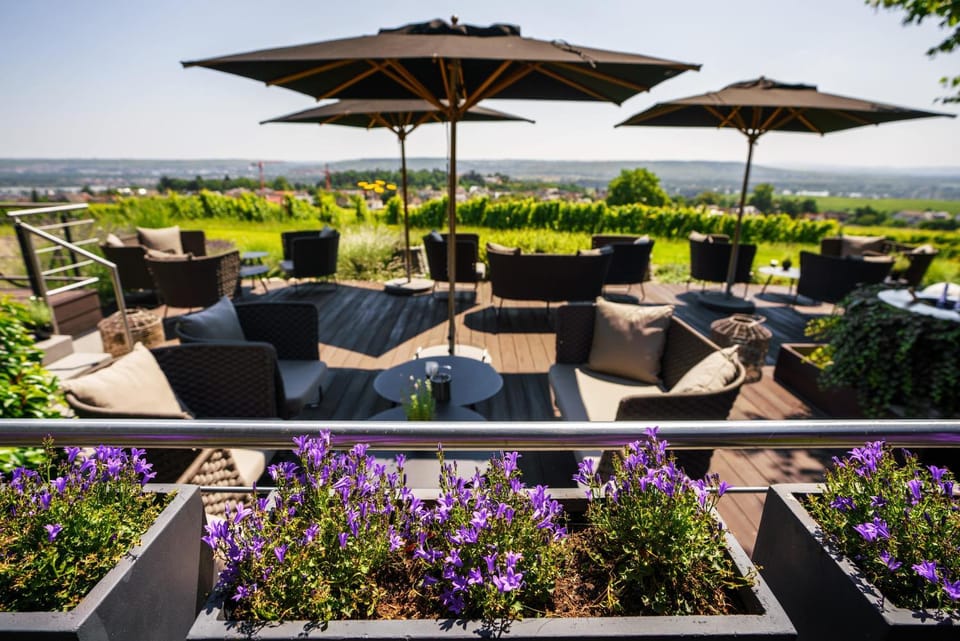 Restaurant/places to eat, Balcony/Terrace, Food and drinks, Dining area, Food, Dinner, Time of day