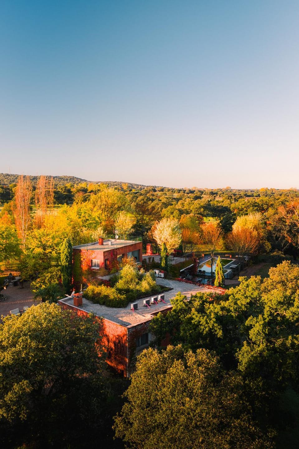 Property building, Natural landscape, Bird's eye view