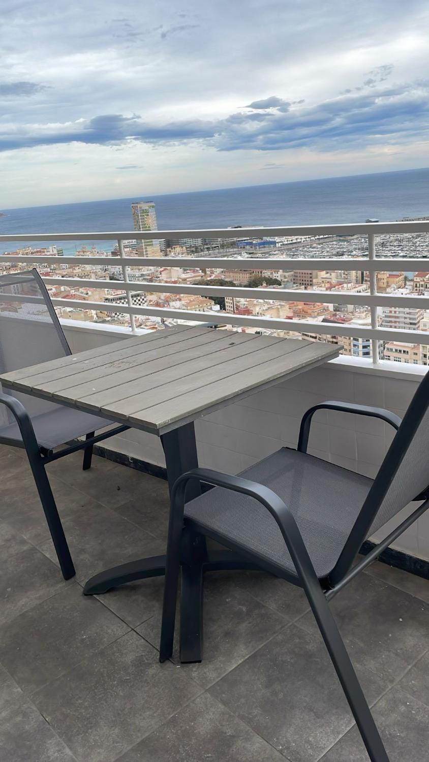 Day, Natural landscape, View (from property/room), Balcony/Terrace, Balcony/Terrace, Living room, Seating area, Dining area, Sea view
