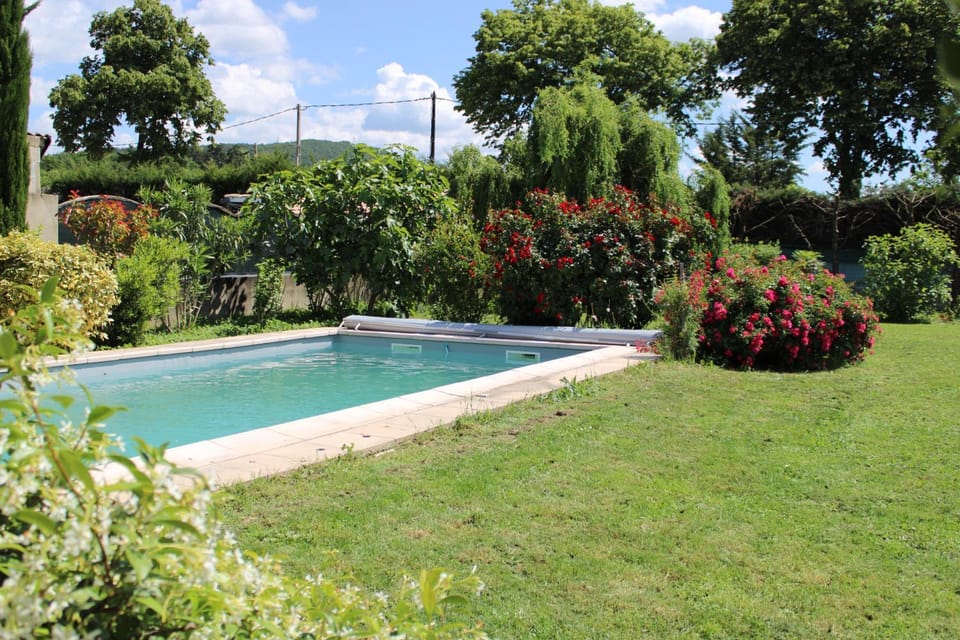 Spring, Day, Natural landscape, Garden, Garden view, Pool view, Swimming pool