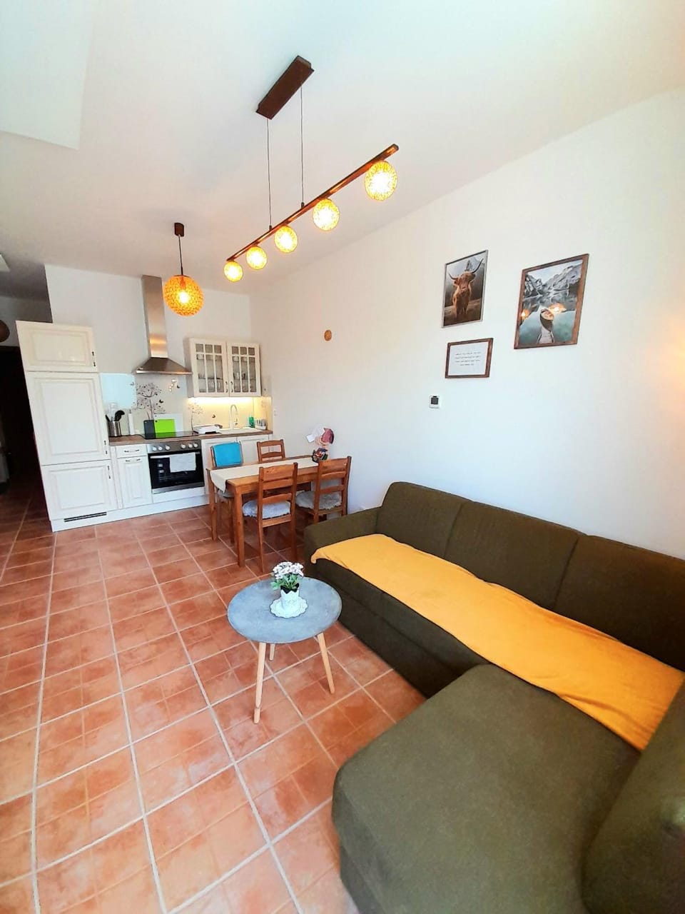 Kitchen or kitchenette, Living room, Dining area