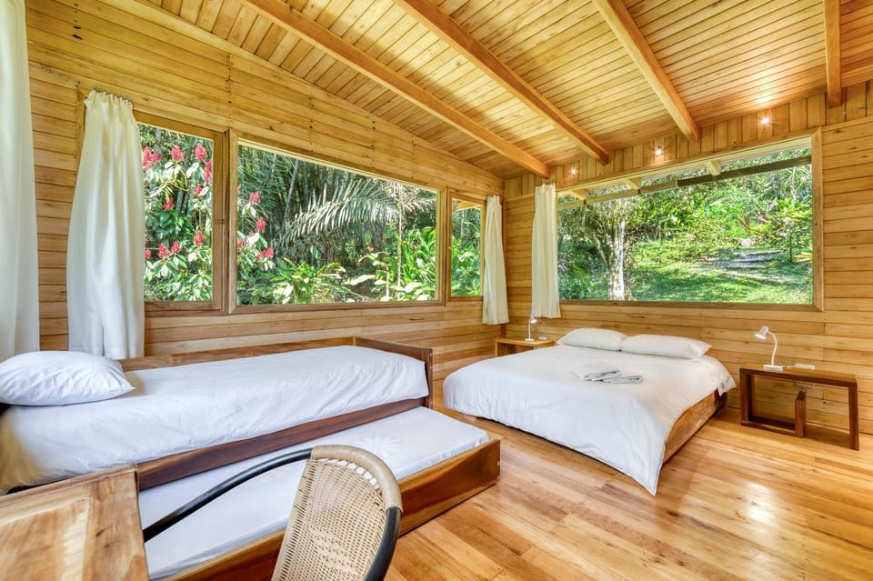 Bed, Garden, Living room, Photo of the whole room, Seating area, Bedroom, Garden view