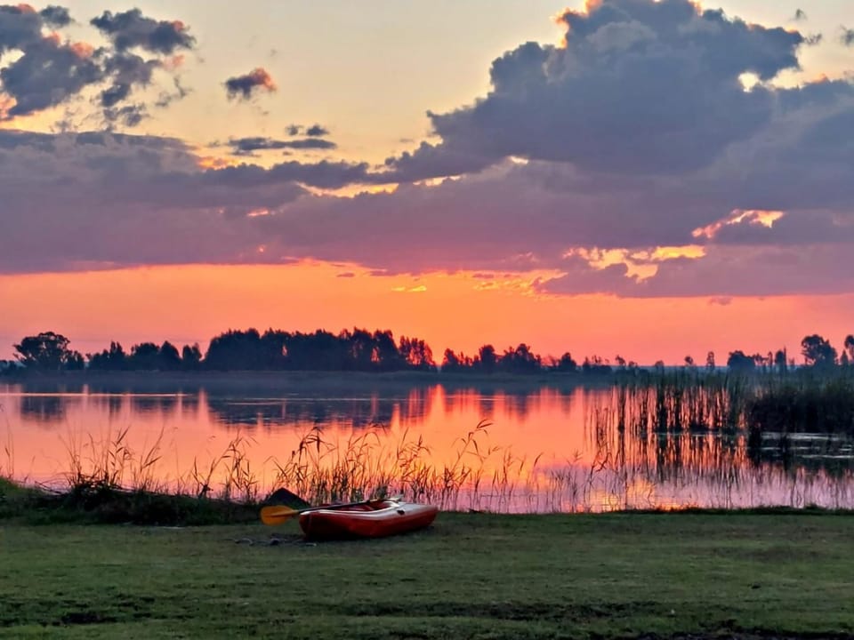 Natural landscape, River view, Sunset