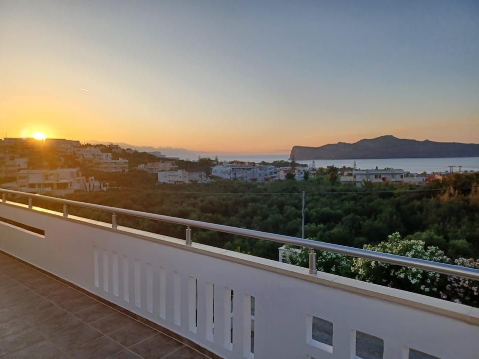 Natural landscape, View (from property/room), Balcony/Terrace, Sea view, Sunset