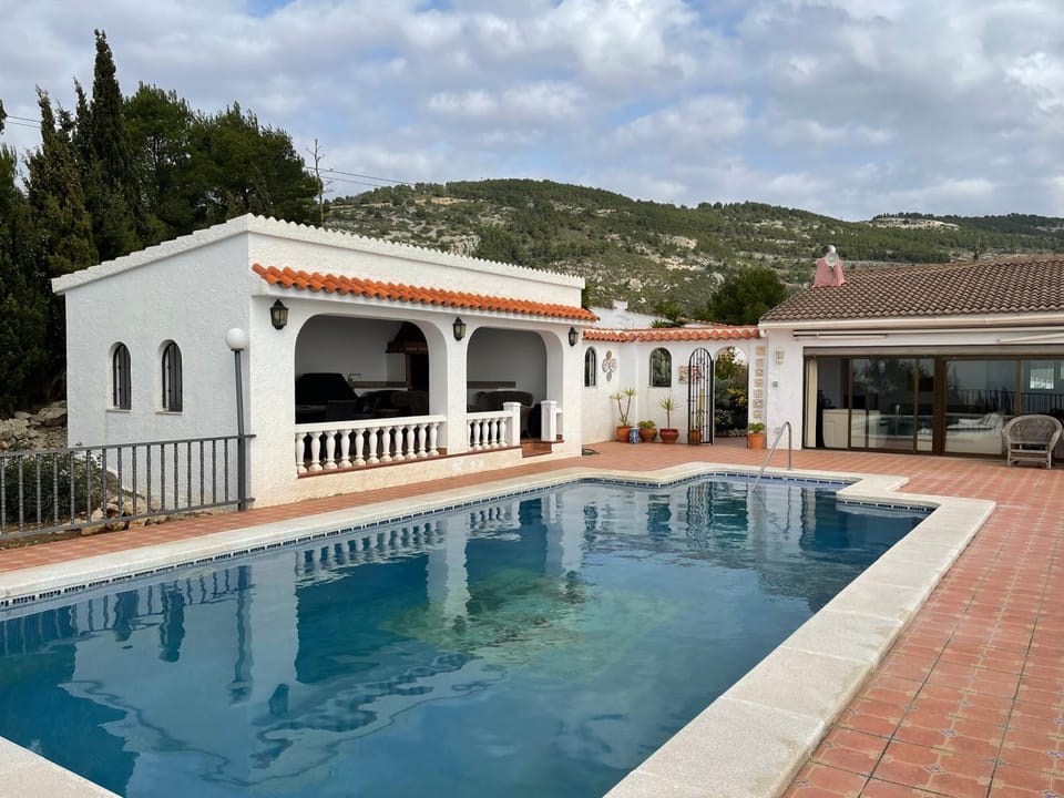 Property building, Living room, Swimming pool