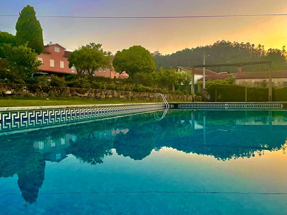 Pool view, Swimming pool, Sunset