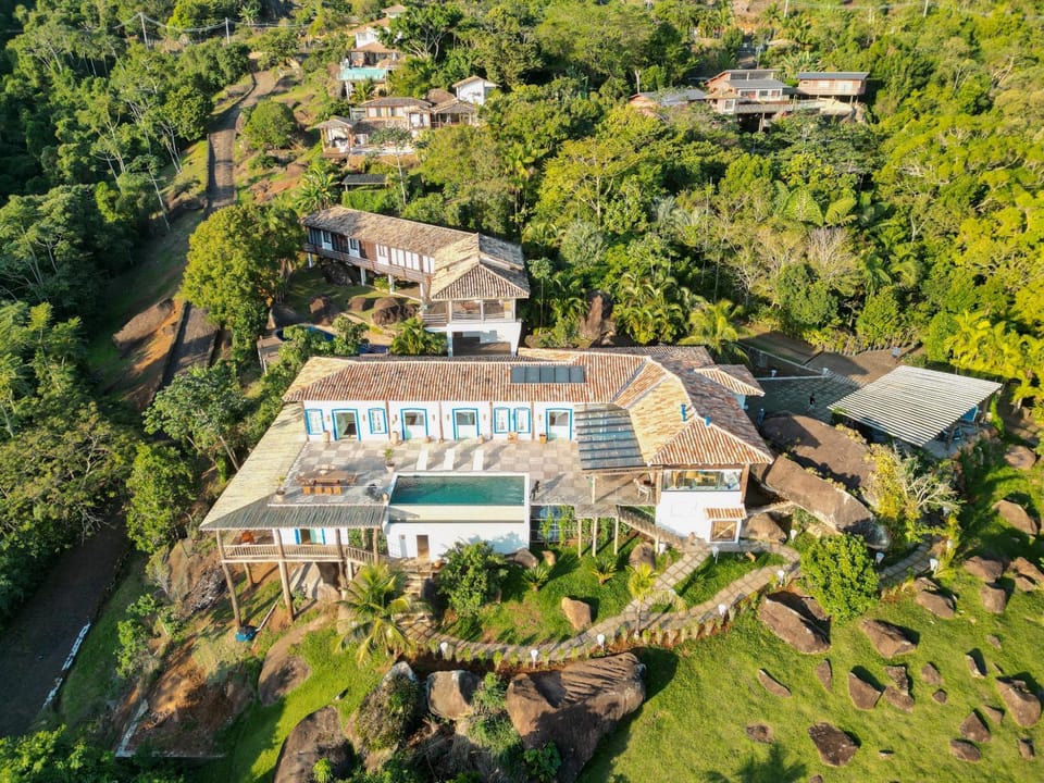 Property building, Day, Natural landscape, Bird's eye view, Garden, Pool view, Swimming pool