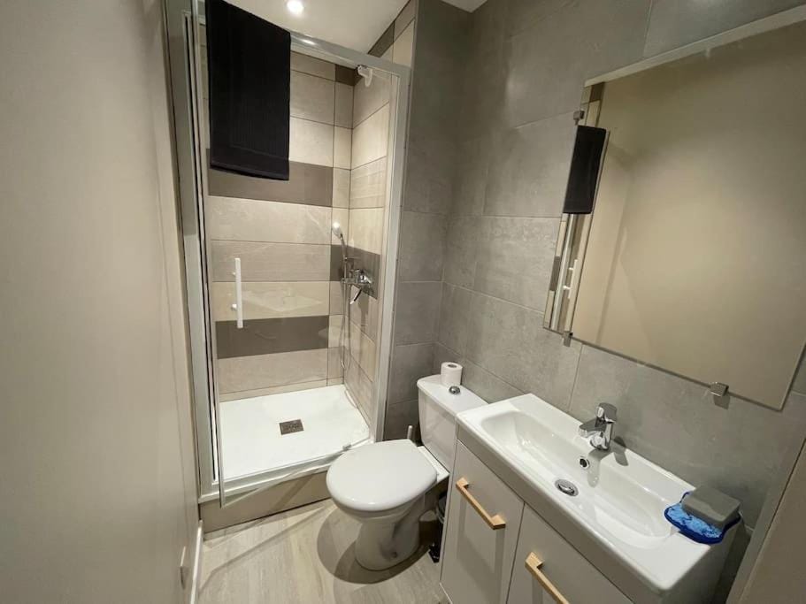 Shower, Toilet, Bathroom, towels