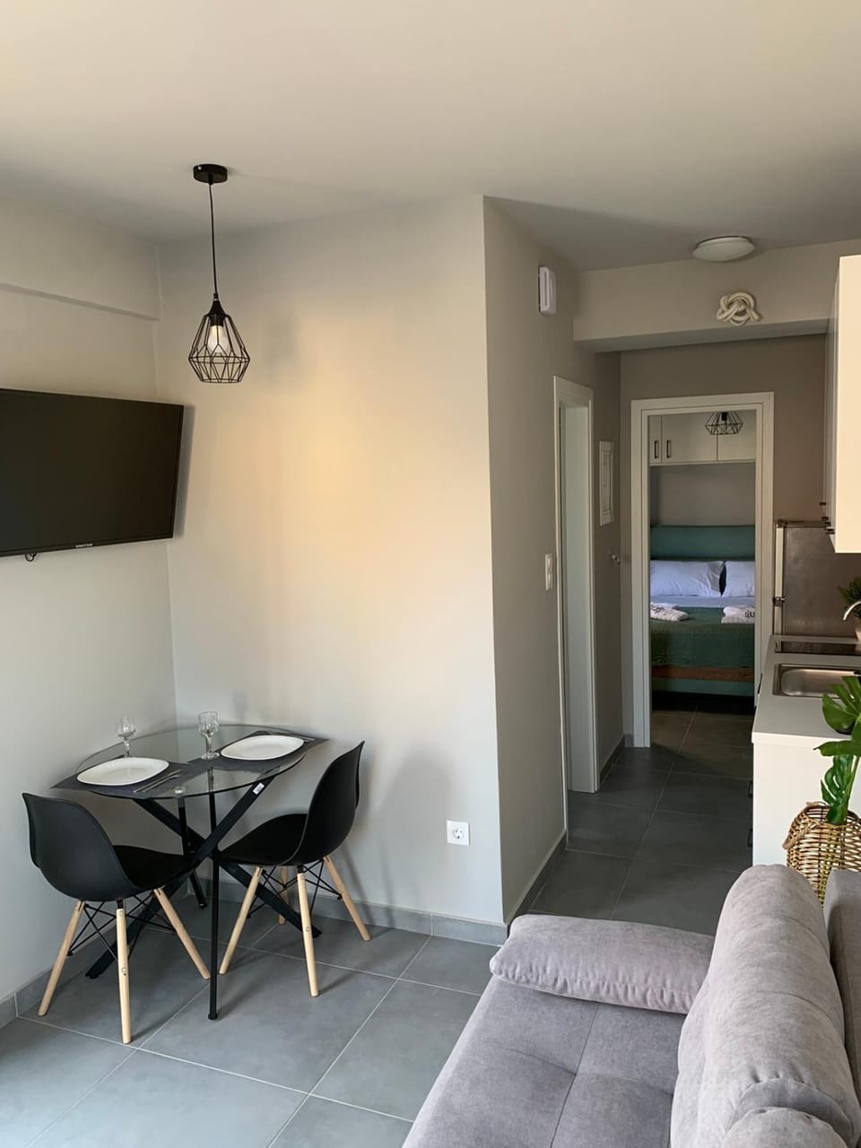 Kitchen or kitchenette, Living room, Dining area