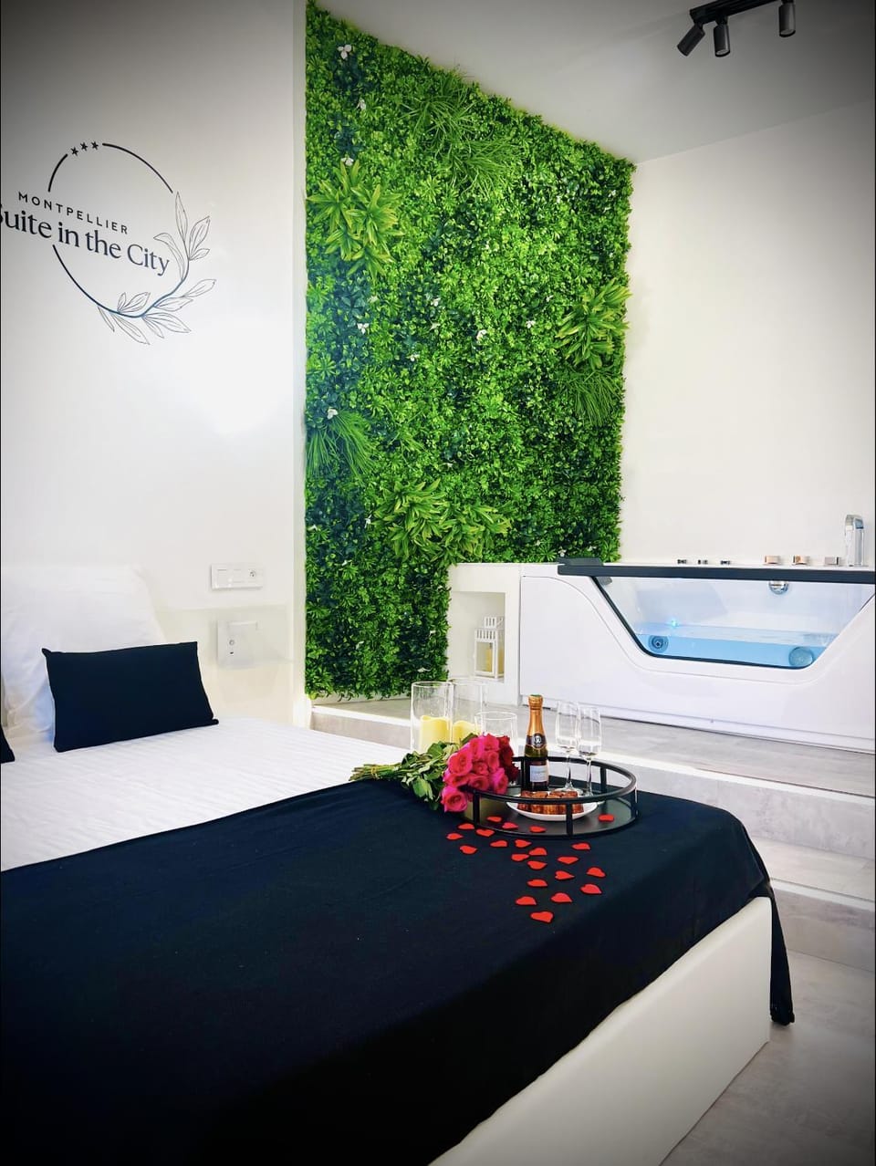 Bed, Hot Tub, Photo of the whole room, Bedroom, Bath