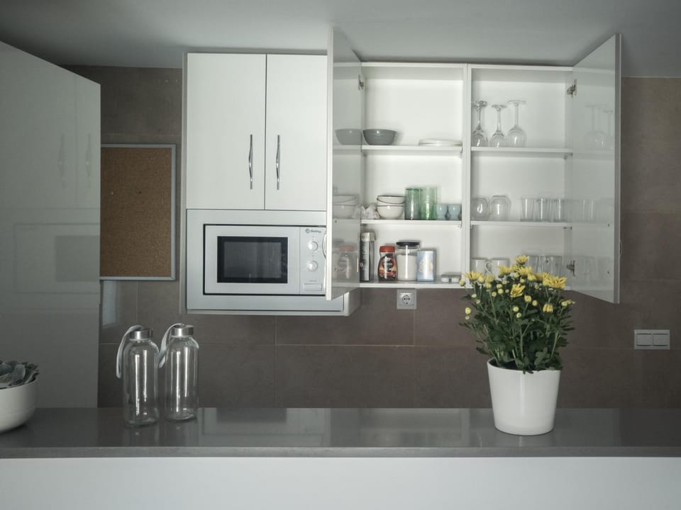 Kitchen or kitchenette, minibar