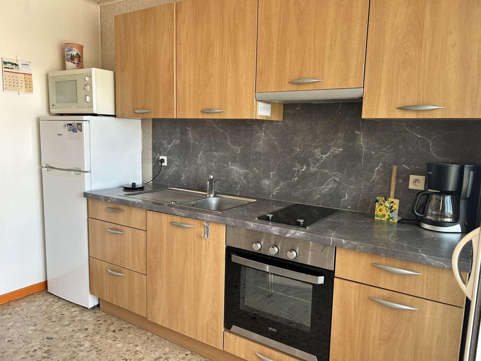 Appartement 2 pièces cabine climatisé avec terrasse et parking privé - 6 couchages - Le Grau-du-Roi - FR-1-250-257 Cabin in Le Grau-du-Roi
