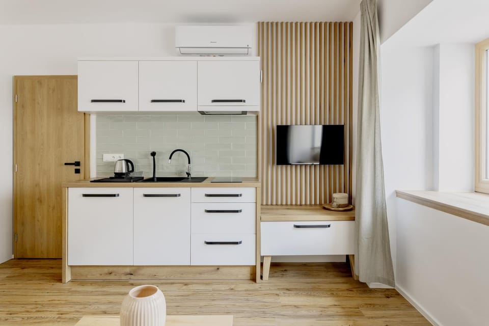 Coffee/tea facilities, Kitchen or kitchenette, minibar, stove