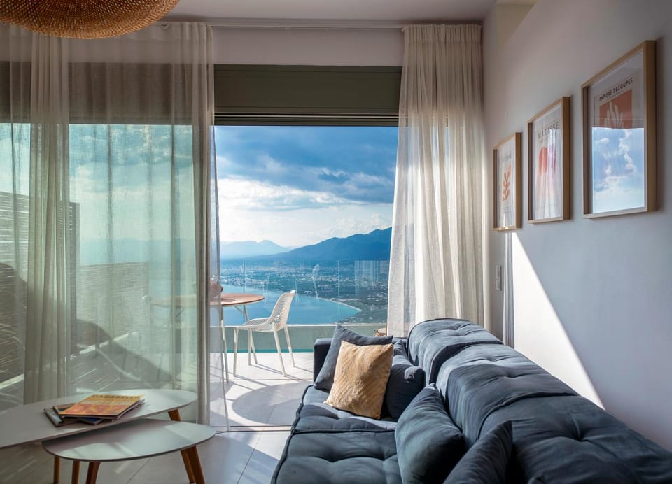 Natural landscape, Living room, Seating area, Mountain view
