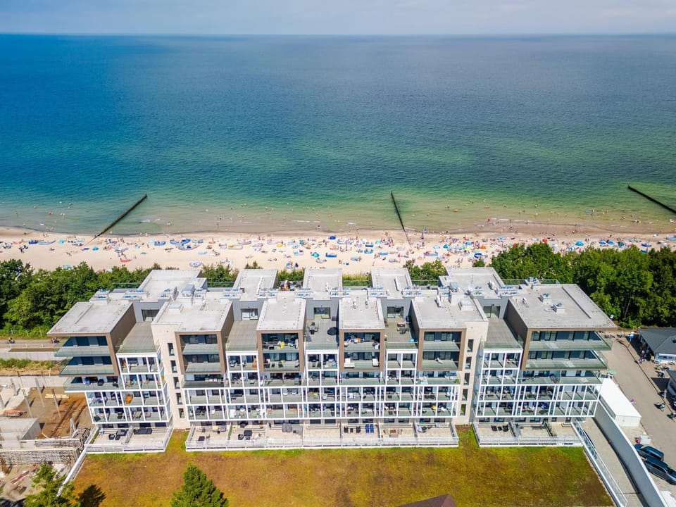 Property building, Natural landscape, Bird's eye view, Beach