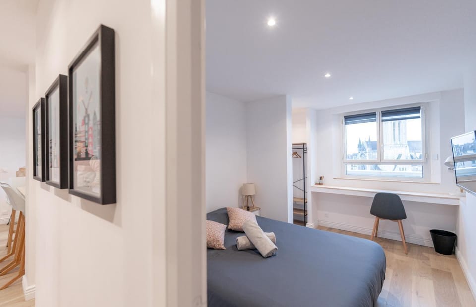 Appt premium Centre Château terrasse 2 chambres 6p vue exceptionnelle Apartment in Caen