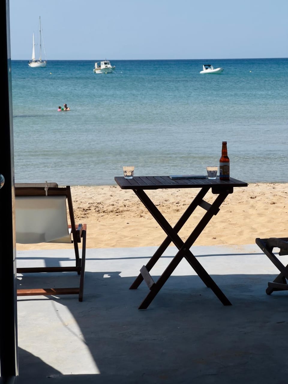Beach, Sea view, sunbed