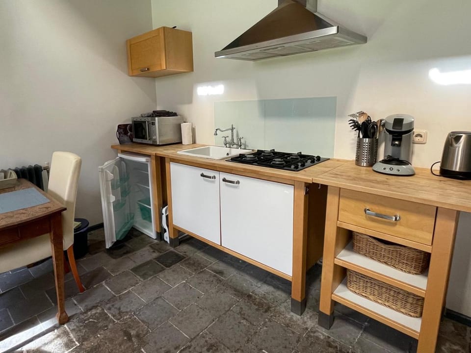 Kitchen or kitchenette, minibar, toaster