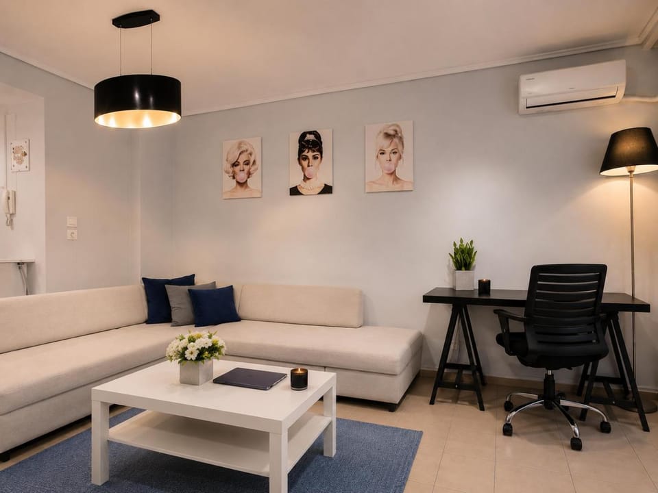 Living room, Seating area, air conditioner