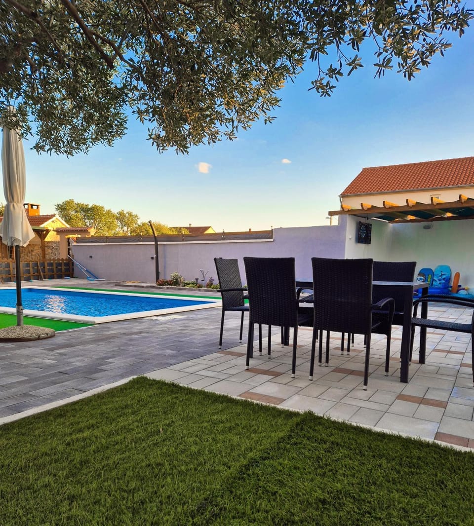 Patio, Day, Pool view