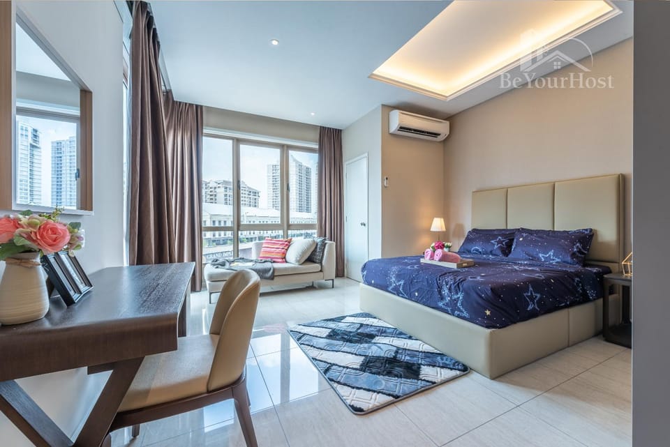 Bed, Bedroom, air conditioner