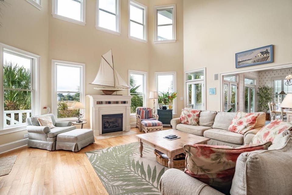 Creek Front Beach House in gated Litchfield by the Sea House in South Carolina