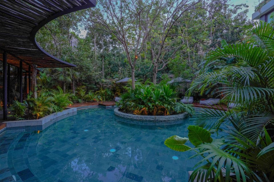 Day, Natural landscape, Garden view, Pool view