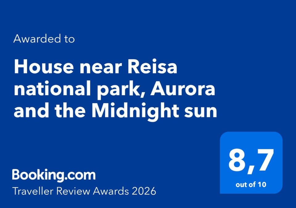 House near Reisa national park, Aurora and the Midnight sun House in Lapland