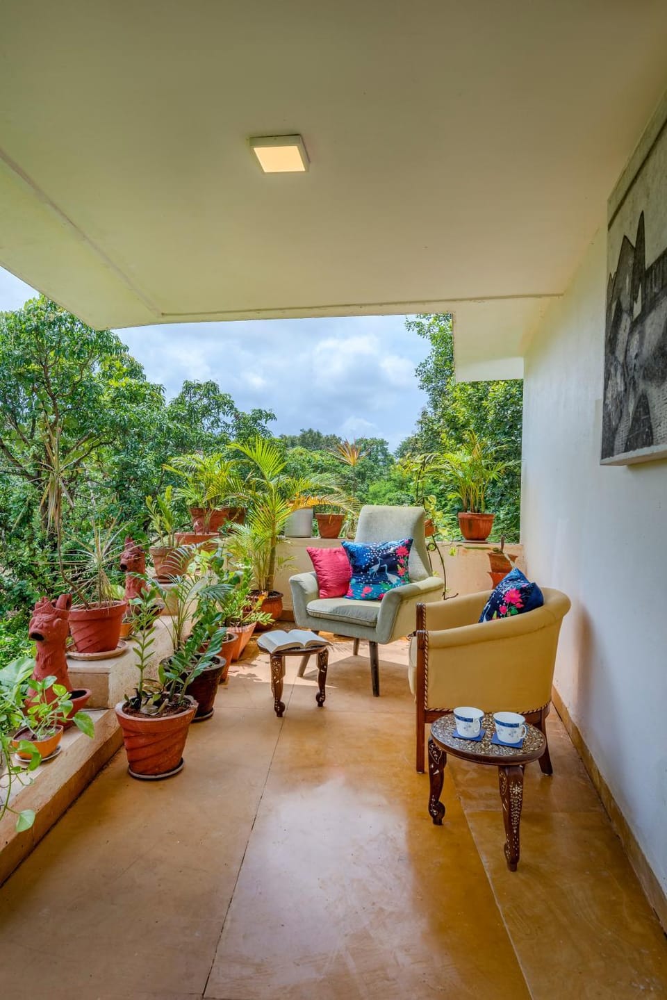 Day, Garden, Balcony/Terrace, Seating area, Garden view