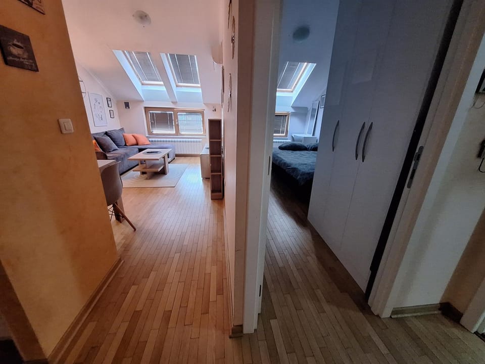 Bed, Living room, Photo of the whole room, Seating area, Bedroom