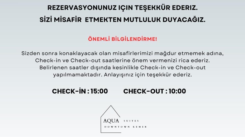 AQUA Suite Kemer Apartment in Antalya Province