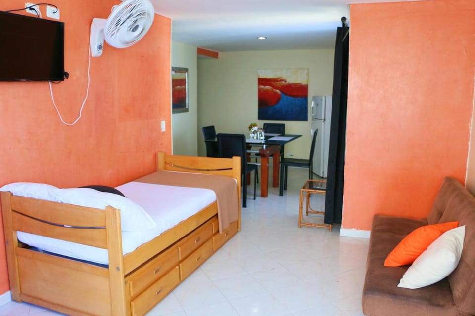 Bed, TV and multimedia, Dining area