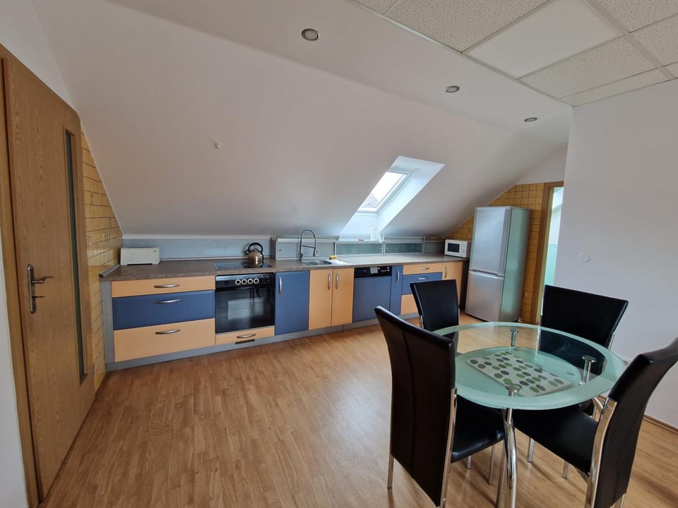 Kitchen or kitchenette, Dining area, oven, stove, toaster